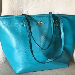 Teal Coach Shoulder Bag